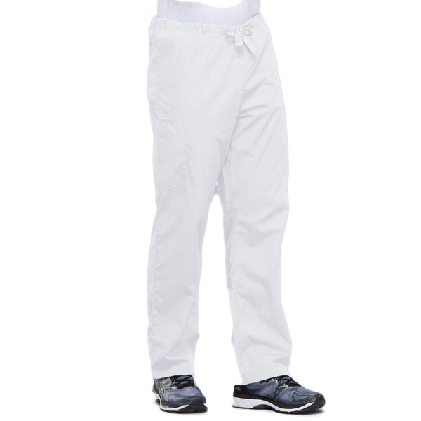 Cherokee Scrubs Pants Cherokee Workwear 4100 Scrubs Pants Unisex Drawstring Cargo White