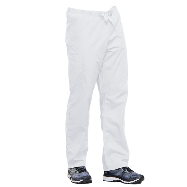 Cherokee Scrubs Pants Cherokee Workwear 4100 Scrubs Pants Unisex Drawstring Cargo White