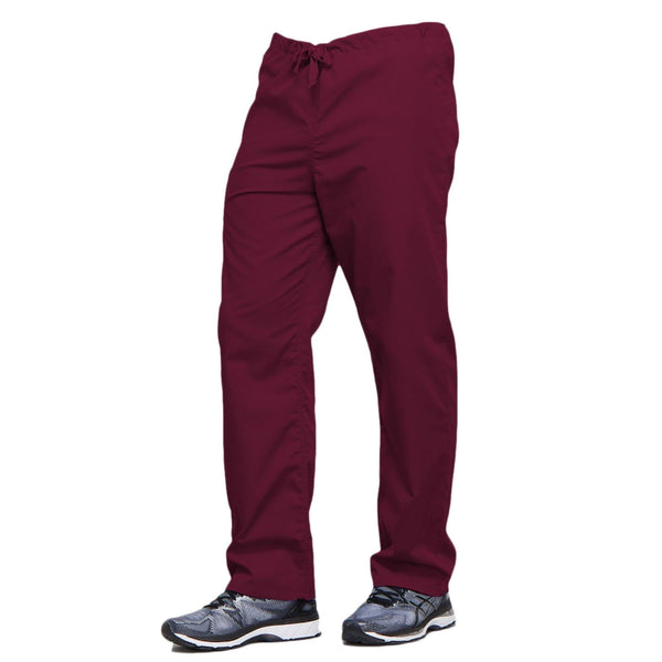 Cherokee Scrubs Pants Cherokee Workwear 4100 Scrubs Pants Unisex Drawstring Cargo Wine