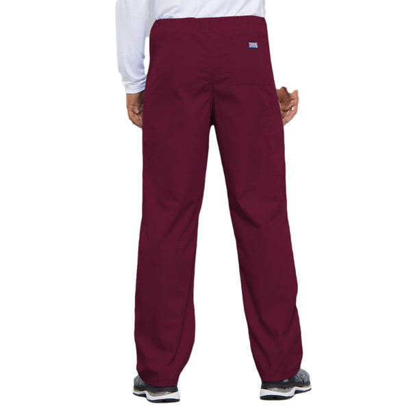 Cherokee Scrubs Pants Cherokee Workwear 4100 Scrubs Pants Unisex Drawstring Cargo Wine