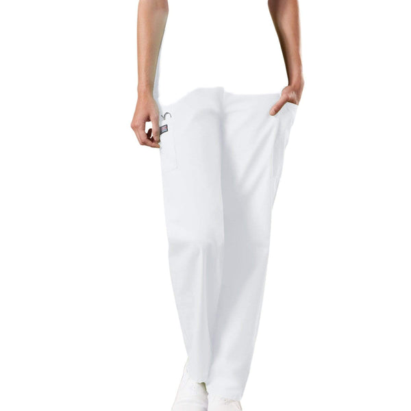 Cherokee Scrubs Pants 2XL / Regular Length Cherokee Workwear 4200 Scrubs Pants Women's Natural Rise Tapered Pull-On Cargo White