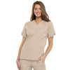 Cherokee Scrubs Top 2XL Cherokee Workwear 4700 Scrubs Top Women's V-Neck Khaki