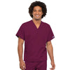 Cherokee Scrubs Top 2XL Cherokee Workwear 4777 Scrubs Top Unisex V-Neck Tunic. Wine