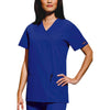 Cherokee Scrubs Top 2XL Cherokee Workwear 4801 Scrubs Top Women's Mock Wrap Tunic Galaxy Blue