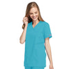 Cherokee Scrubs Top Cherokee Workwear 4801 Scrubs Top Women's Mock Wrap Tunic Turquoise