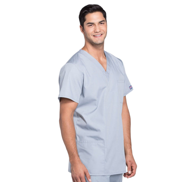 Cherokee Scrubs Top Cherokee Workwear 4876 Scrubs Top Unisex V-Neck Grey