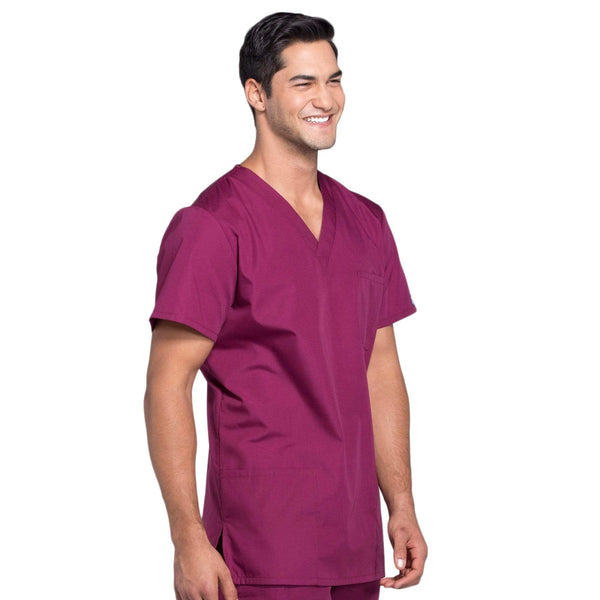 Cherokee Scrubs Top Cherokee Workwear 4876 Scrubs Top Unisex V-Neck Wine