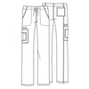 Cherokee Scrubs Pants Cherokee Workwear Core Stretch 4043 Scrubs Pants Unisex Drawstring Cargo Black