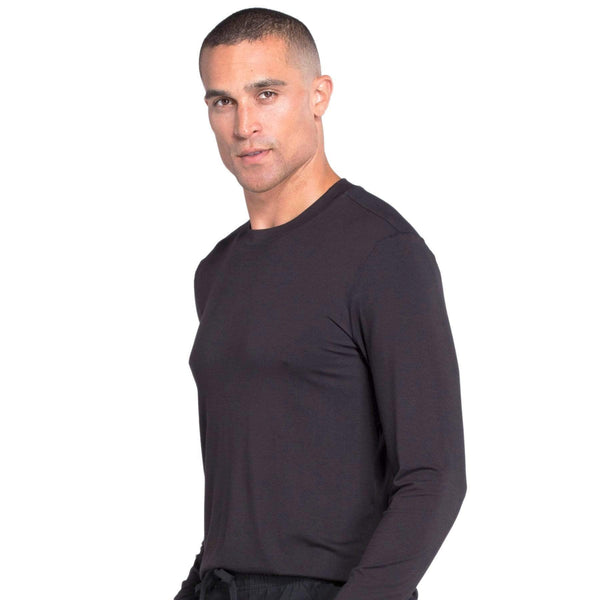 Cherokee Underscrubs Cherokee Workwear Professionals WW700 Underscrubs Men's Knit Black