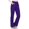 Cherokee Scrubs Pants Cherokee Workwear Revolution WW110 Scrubs Pants Women's Mid Rise Straight Leg Pull-on Grape