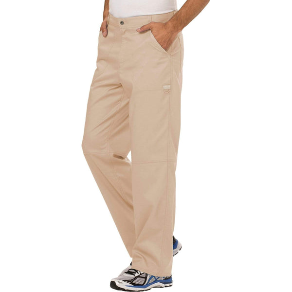 Cherokee Scrubs Pants Cherokee Workwear Revolution WW140 Scrubs Pants Men's Fly Front Khaki