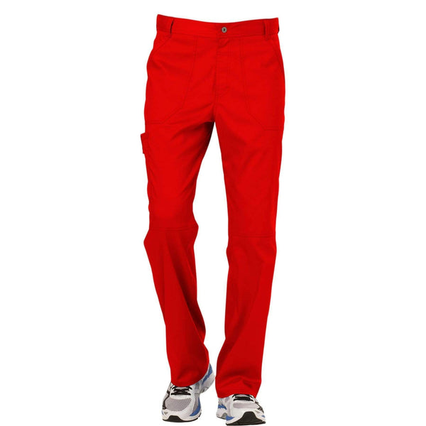 Cherokee Scrubs Pants 2XL / Regular Length Cherokee Workwear Revolution WW140 Scrubs Pants Men's Fly Front Red