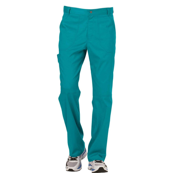 Cherokee Scrubs Pants 2XL / Regular Length Cherokee Workwear Revolution WW140 Scrubs Pants Men's Fly Front Teal Blue