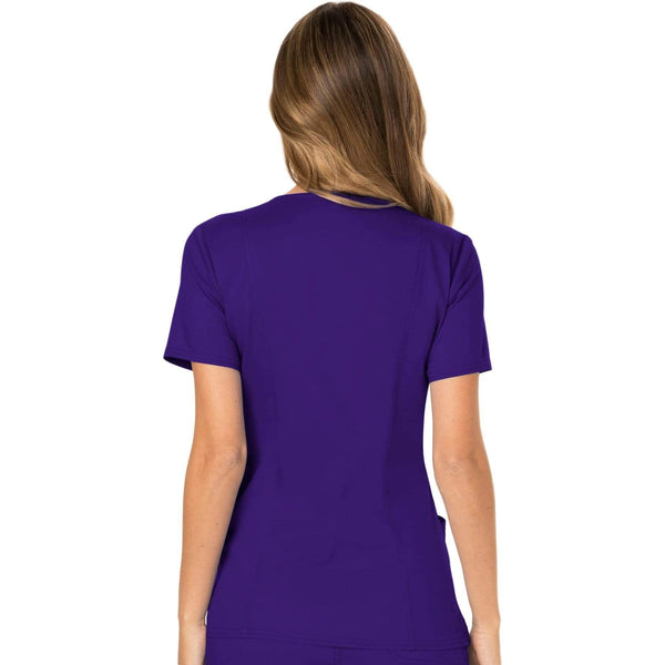 Cherokee Scrubs Top Cherokee Workwear Revolution WW610 Scrubs Top Women's Mock Wrap Grape