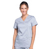 Cherokee Scrubs Top 2XL Cherokee Workwear Revolution WW610 Scrubs Top Women's Mock Wrap Grey