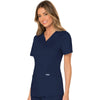 Cherokee Scrubs Top Cherokee Workwear Revolution WW610 Scrubs Top Women's Mock Wrap Navy