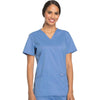 Cherokee Scrubs Top 2XL Cherokee Workwear Revolution WW620 Scrubs Top Women's V-Neck Ceil Blue