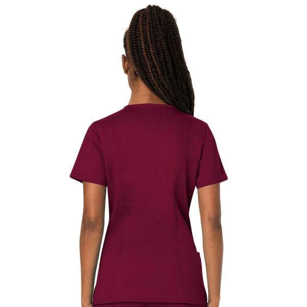 Cherokee Scrubs Top Cherokee Workwear Revolution WW620 Scrubs Top Women's V-Neck Wine