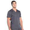 Cherokee Scrubs Top Cherokee Workwear Revolution WW670 Scrubs Top Men's V-Neck Pewter