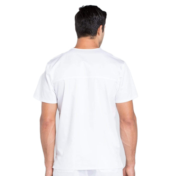 Cherokee Scrubs Top Cherokee Workwear Revolution WW670 Scrubs Top Men's V-Neck White