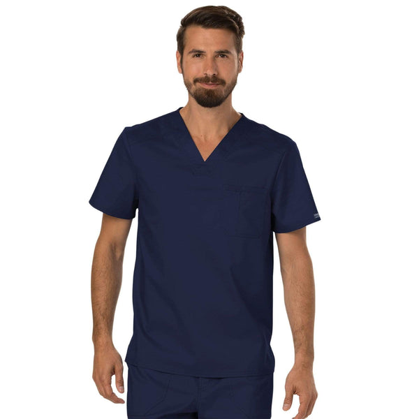 Cherokee Scrubs Top 2XL Cherokee Workwear Revolution WW690 Scrubs Top Men's V-Neck Navy