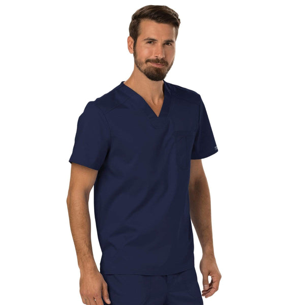 Cherokee Scrubs Top Cherokee Workwear Revolution WW690 Scrubs Top Men's V-Neck Navy