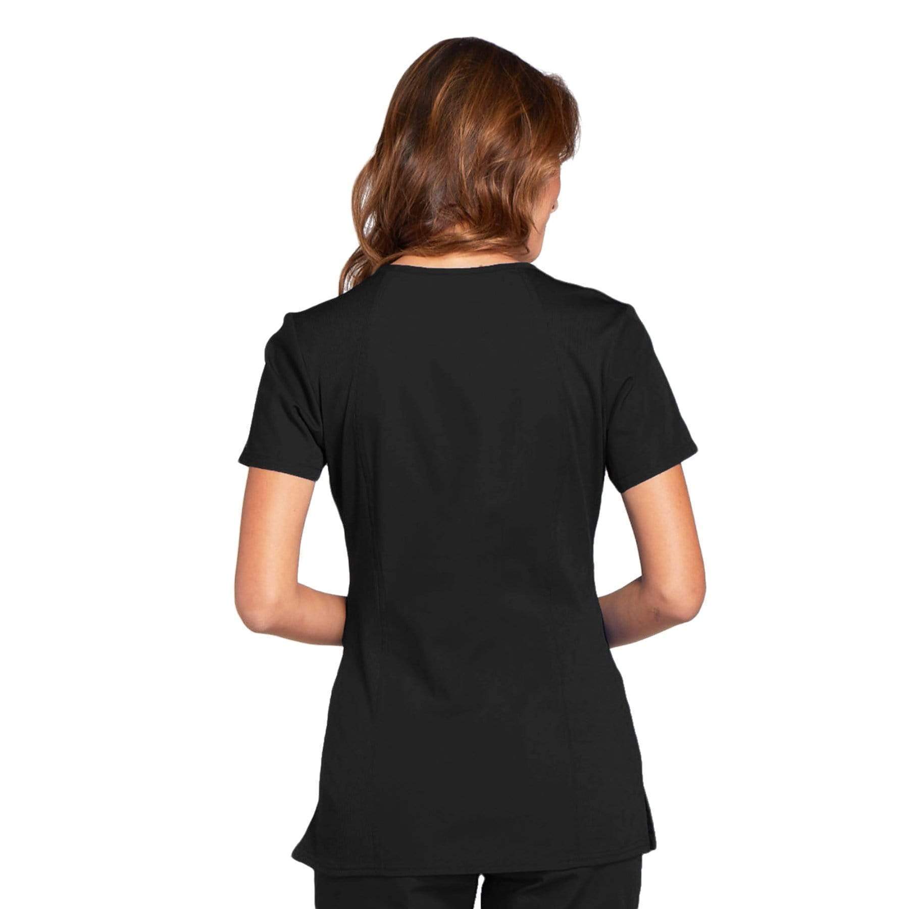 Cherokee Workwear WW645 Scrubs Top Women's V-Neck Black