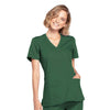 Cherokee Scrubs Top 2XL Cherokee Workwear WW650 Scrubs Top Women's Mock Wrap Hunter Green