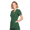 Cherokee Scrubs Top Cherokee Workwear WW650 Scrubs Top Women's Mock Wrap Hunter Green