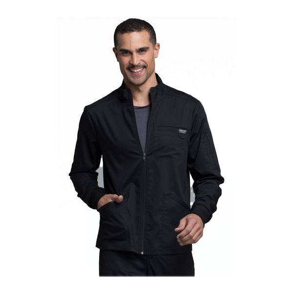 Cherokee Workwear Jackets WW Revolution Men's Men's Zip Front Jacket Black Jackets