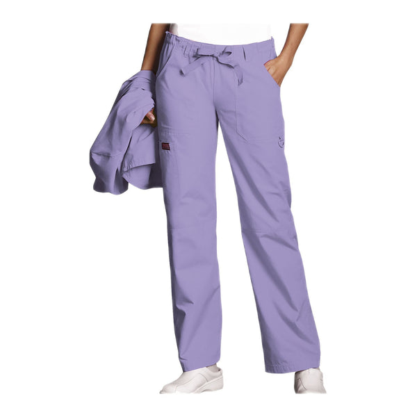 Cherokee Workwear Pant WW Low Rise Drawstring Cargo Pant Orchid Pant