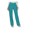 Cherokee Workwear Pant WW Revolution Mid Rise Straight Leg Pull-on Pant Teal Pant