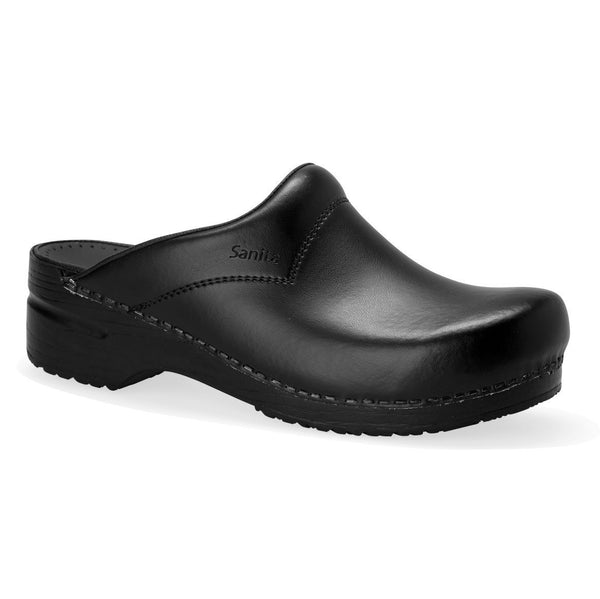 Black / 35 Sanita San Flex Clog Open Heel Shoes