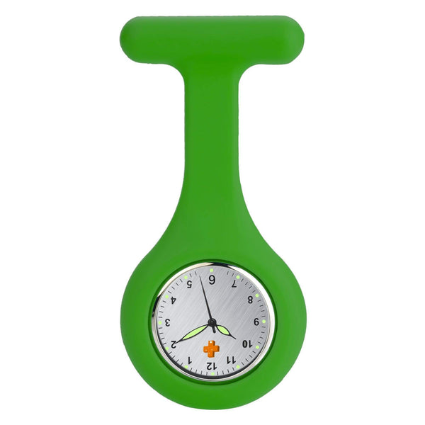 Medshop Fob Watches Green Silicone Nursing FOB Watch