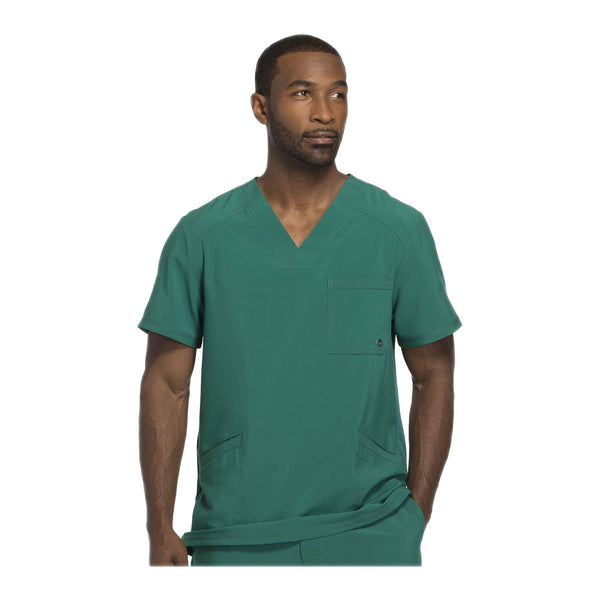 Cherokee Scrub Top Infinity Men V-Neck Top Hunter Green Top