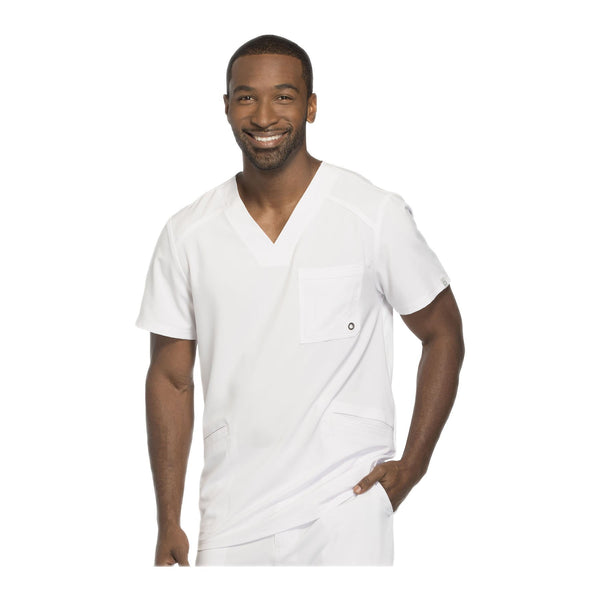 Cherokee Scrub Top Infinity Men V-Neck Top White Top