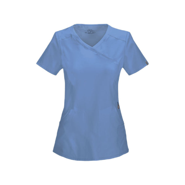 Cherokee Scrub Top Infinity Mock Wrap Top Ciel Top