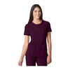 Cherokee Scrub Top Infinity Round Neck Top Wine Top