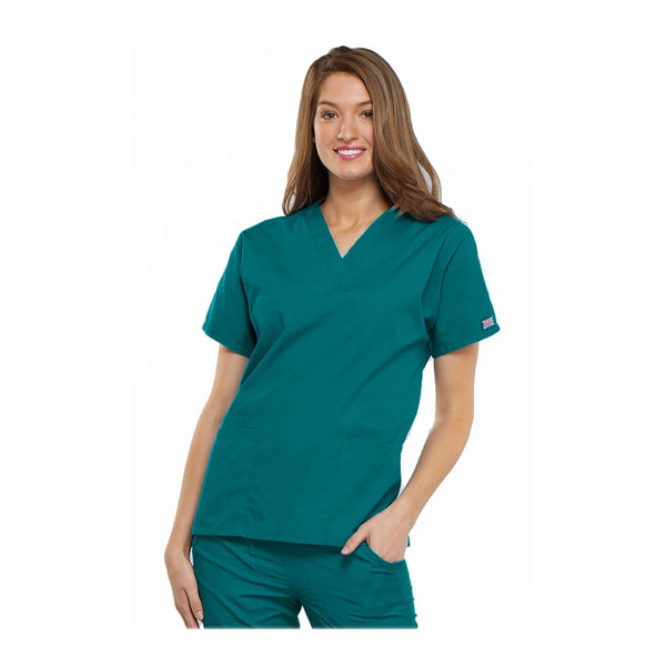 Cherokee Scrubs Workwear 4700 WW Top Traditional Classic Teal Top