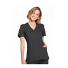 Cherokee Workwear Top WW Mock Wrap Top Pewter Top