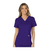 Cherokee Workwear Top WW Revolution Mock Wrap Top Grape Top