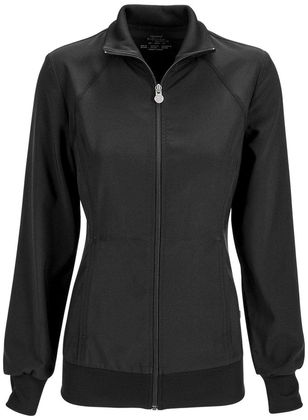 Cherokee Scrubs 2391A Infinity Warm Up Jacket Contemporary Black Warm Up Jacket