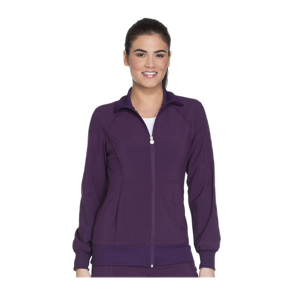 Cherokee Warm Up Jacket Infinity Zip Front Warm-Up Jacket Eggplant Warm Up Jacket