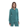 Cherokee Warm Up Jacket Infinity Zip Front Warm-Up Jacket Teal Warm Up Jacket