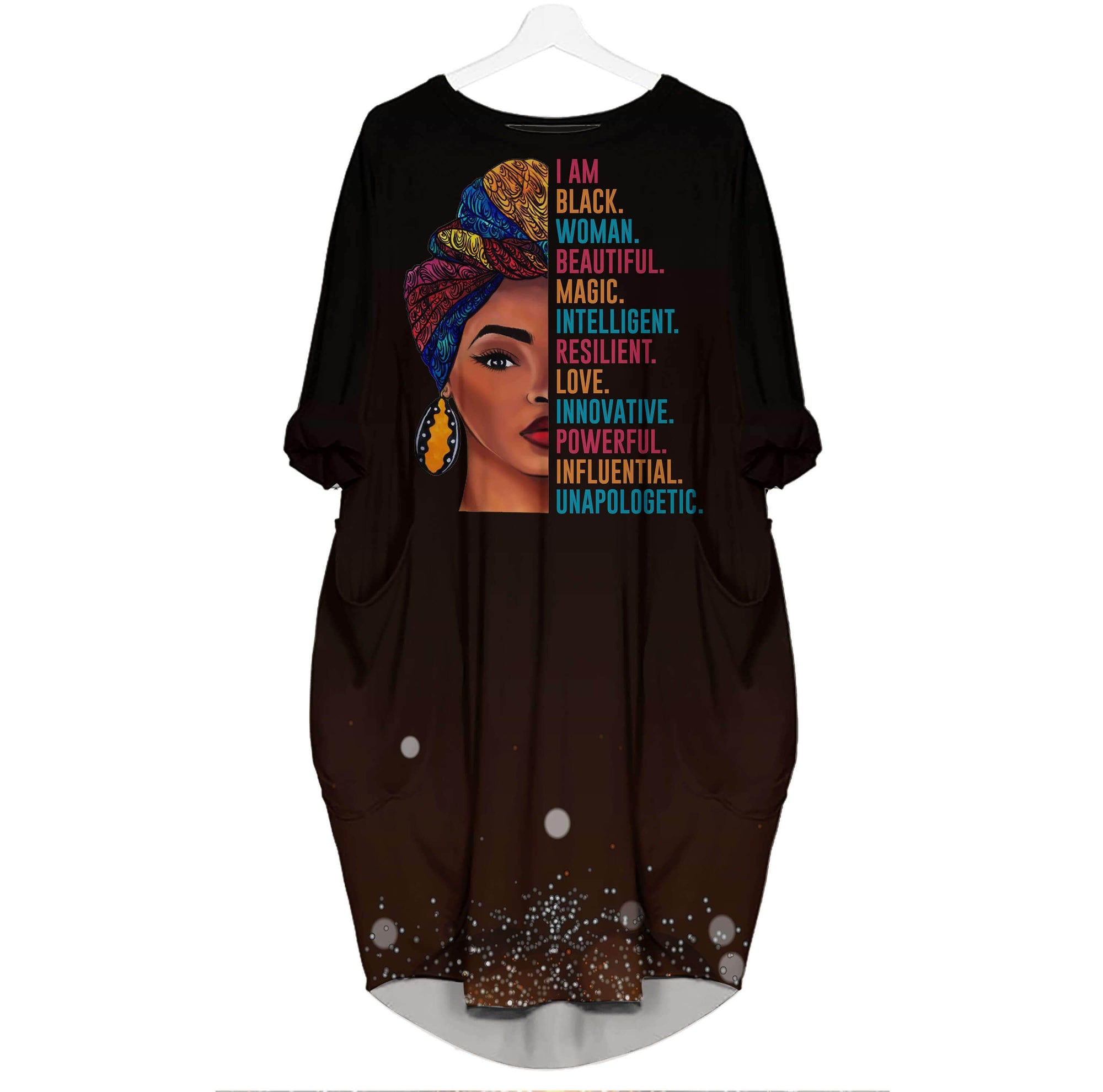 African Dress 35 - I Am Black Woman Beautiful Magic Intelligent 3D ...