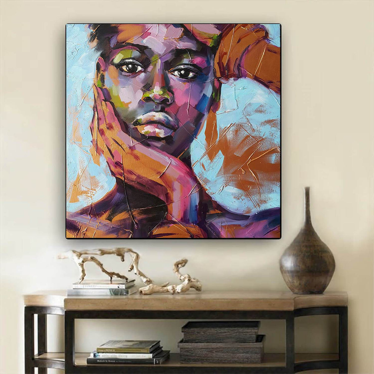 African American Canvas Art Pretty Melanin Girl African American Frame ...