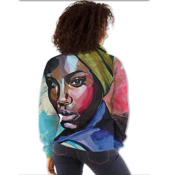 African American Hoodies Beautiful Black Girl All Over Print Womens ...