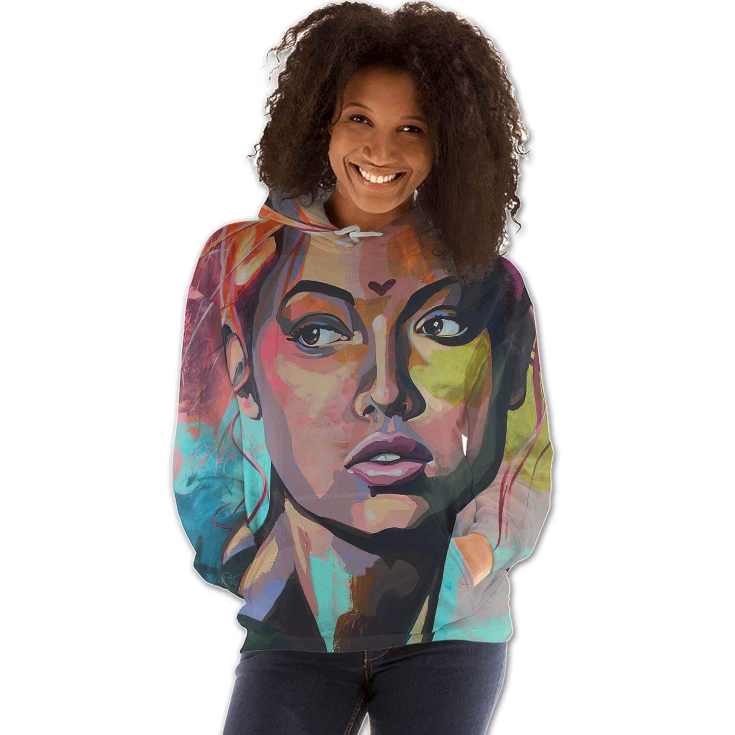 African Hoodie Pretty African American Female All Over Print Womens ...