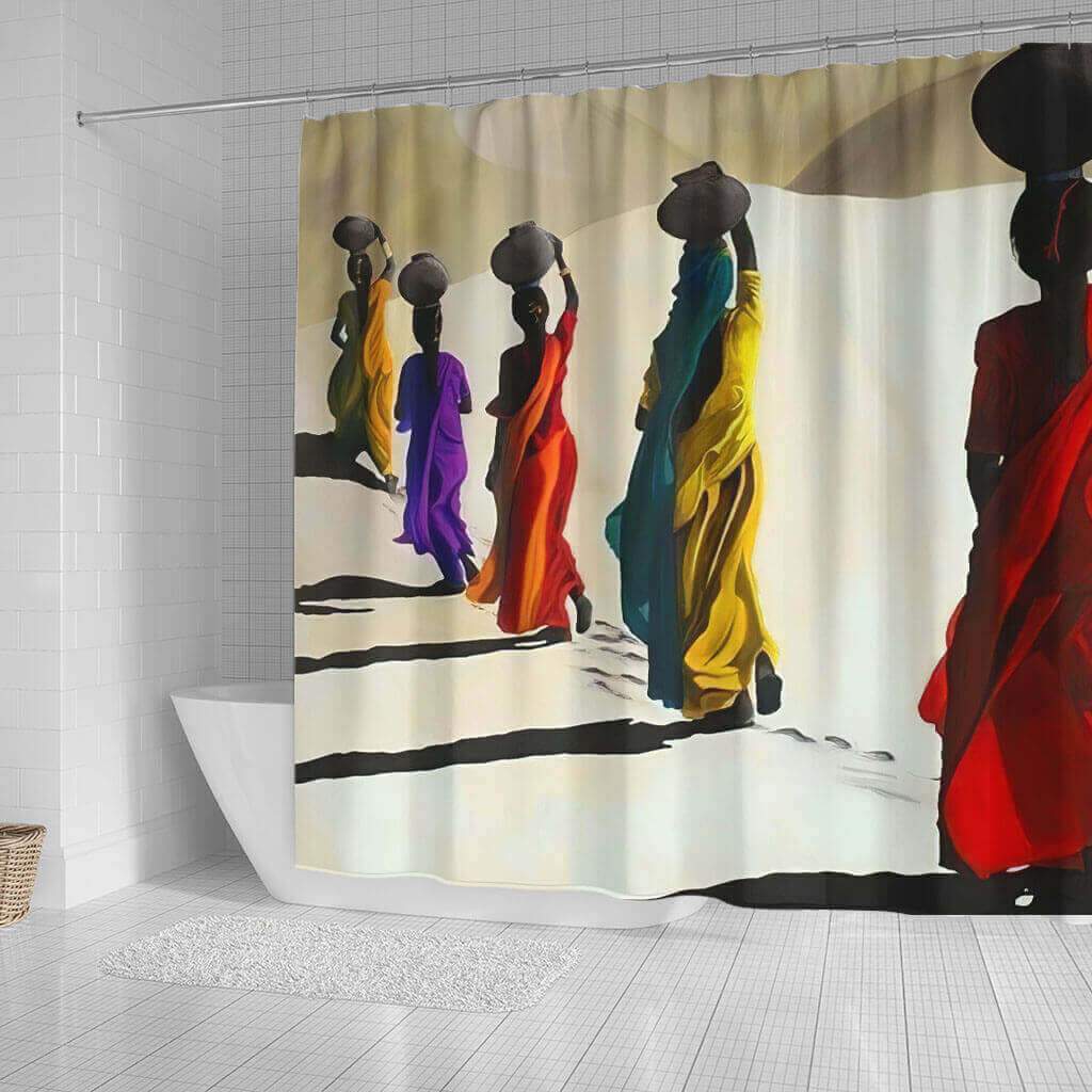 Beautiful African Print Shower Curtains Afro Woman Bathroom Accessories Bps0141 Bigprostore