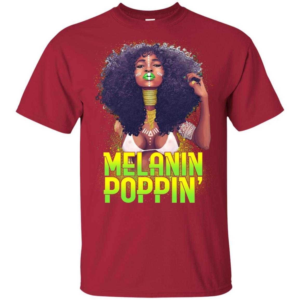 Download Melanin Poppin T-Shirt Afro Girl Rock African Clothing For ...